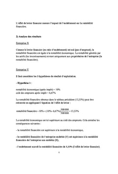 Analyse financiere et applications