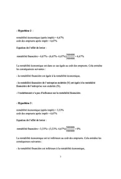 Analyse financiere et applications