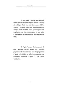 Le defi des politiques d'aide et de mise A niveau des PME en Algerie