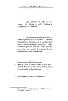 Le defi des politiques d'aide et de mise A niveau des PME en Algerie