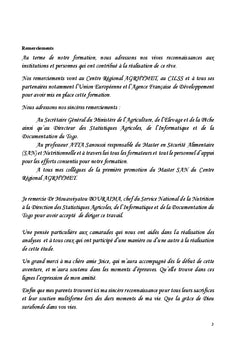 Déterminants de la malnutrition en milieu urbain: Cas de Lomé (Togo)