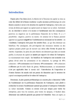 Méthode d'évaluation de la structure du capital