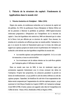 Méthode d'évaluation de la structure du capital