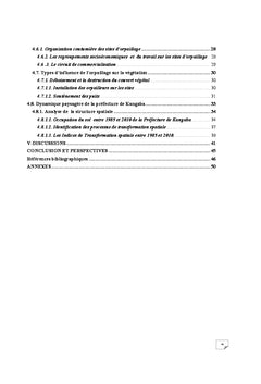 Impacts de l'orpaillage sur la vegetation dans le cercle de Kangaba