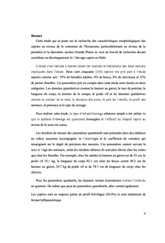 Caracterisation morphologique des caprins