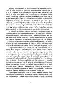 La femme dans l'oeuvre de David Shahar selon la vision lourianique