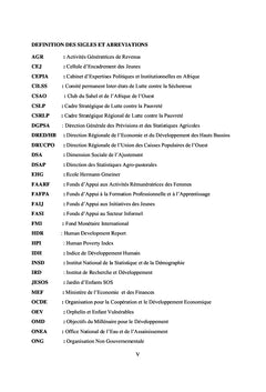 Etude socio-anthropologique de la vulnérabilité des familles