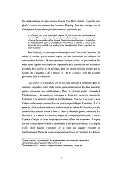 Intuition et verite mathematique