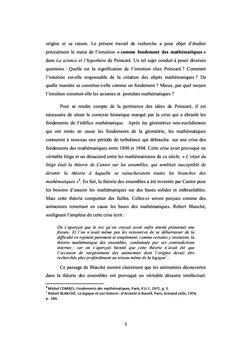 Intuition et verite mathematique