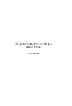 Sur les Feuilletages de Lie