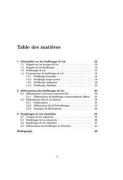 Sur les Feuilletages de Lie