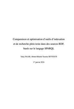 Outil d'indexation et de recherche plein textes dans des sources RDF