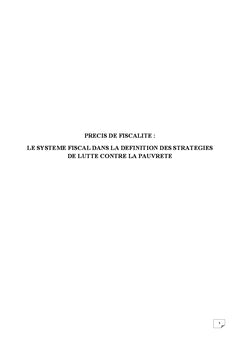Le Precis de fiscalite: