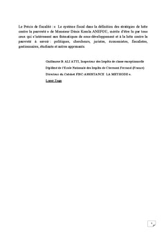 Le Precis de fiscalite: