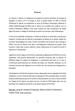 Le changement de progiciel dans une entreprise de transport/logistique