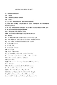 Les dirigeants de societes commerciales en droit OHADA