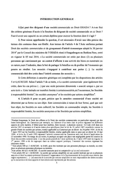 Les dirigeants de societes commerciales en droit OHADA