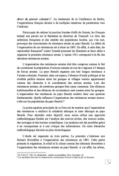 Le Pays Baoule et l'organisation des résistances armées de 1891 à 1911