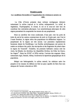 Le Pays Baoule et l'organisation des résistances armées de 1891 à 1911
