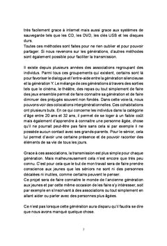 Generations d'hier A aujourd'hui