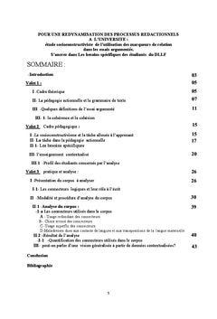 Redynamisation du processus redactionnel A l'universite
