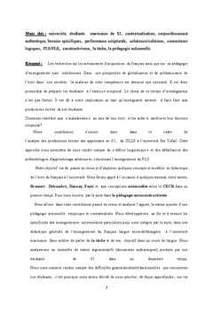 Redynamisation du processus redactionnel A l'universite