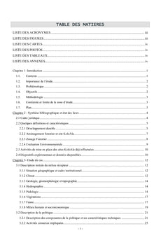 Evaluation environnementale du site KoloAla