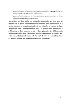 Le contexte juridique international des droits des peuples autochtones