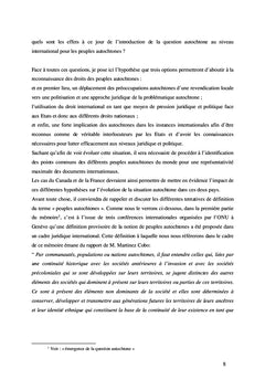 Le contexte juridique international des droits des peuples autochtones