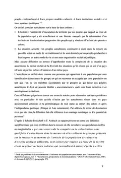 Le contexte juridique international des droits des peuples autochtones
