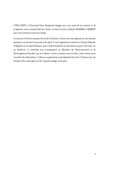Degradation de l'environnement et sante dans la ville d'Aboisso