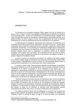 Conservation de la biodiversité et coopération internationale