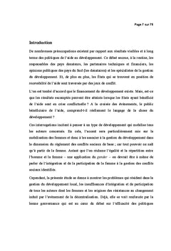 Femme et gestion integree des conflits sociaux localises