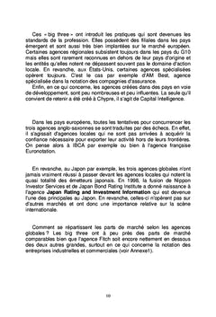 Les Agences de Notation Financière