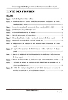 Gestion de la fertilite des bas-fonds rizicoles A Dassa-Zoume (BENIN)