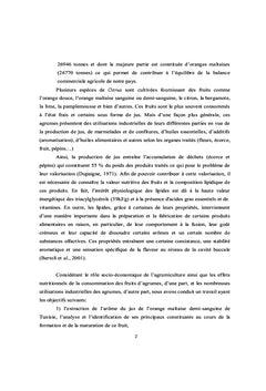 Caractérisation biochimique de quelques agrumes de la Tunisie
