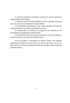 Caractérisation biochimique de quelques agrumes de la Tunisie