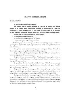 Caractérisation biochimique de quelques agrumes de la Tunisie