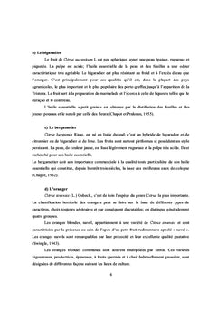 Caractérisation biochimique de quelques agrumes de la Tunisie