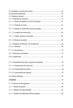 Caracterisation agronomique de trois ecotypes de Luffa aegyptiaca Mill
