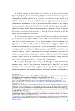 L'influence des moyens electroniques sur le Droit des contrats