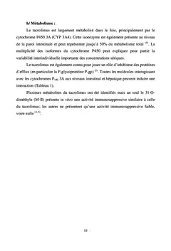 Surdosage en tacrolimus en transplantation hepatique: plasmapherese