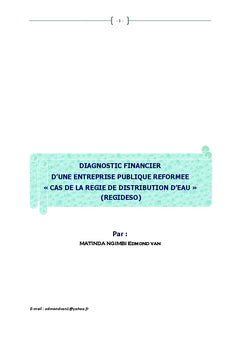 Diagnostic financier d'une entreprise publique réformée