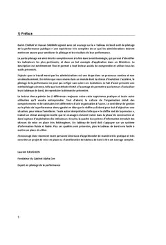 Tableau de bord outil de pilotage de la performance publique