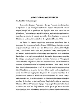 Dynamique de l'occupation du sol des peripheries du Parc National du W