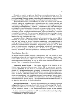 Efficient stream analysis and its application to big data processing