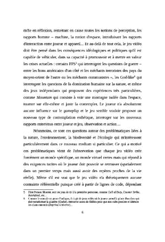 De la nature dans le jeu vidéo : esthétiques environnementales