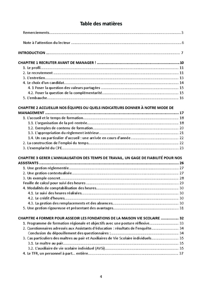 Manager le service education surveillance