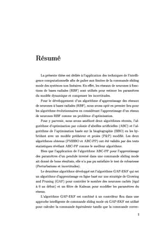 Intelligence Artificielle pour la Commande des systemes non Lineaires