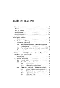 Intelligence Artificielle pour la Commande des systemes non Lineaires
